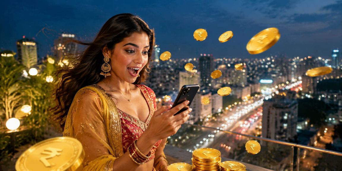User making UPI payment with mobile phone in India